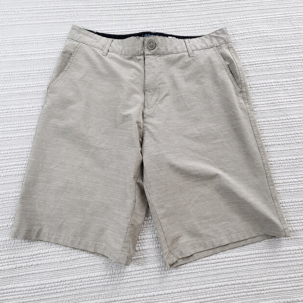 Ocean Pacific OP Grey Hybrid Board Shorts Mens 34 4-Way Stretch Vintage Y2K